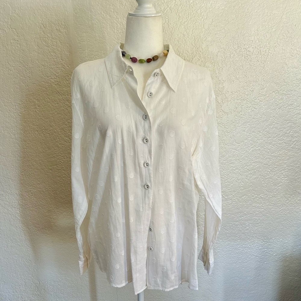 Dialogue white dot shirt xl